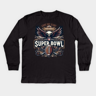 superbowl game day glory football Kids Long Sleeve T-Shirt